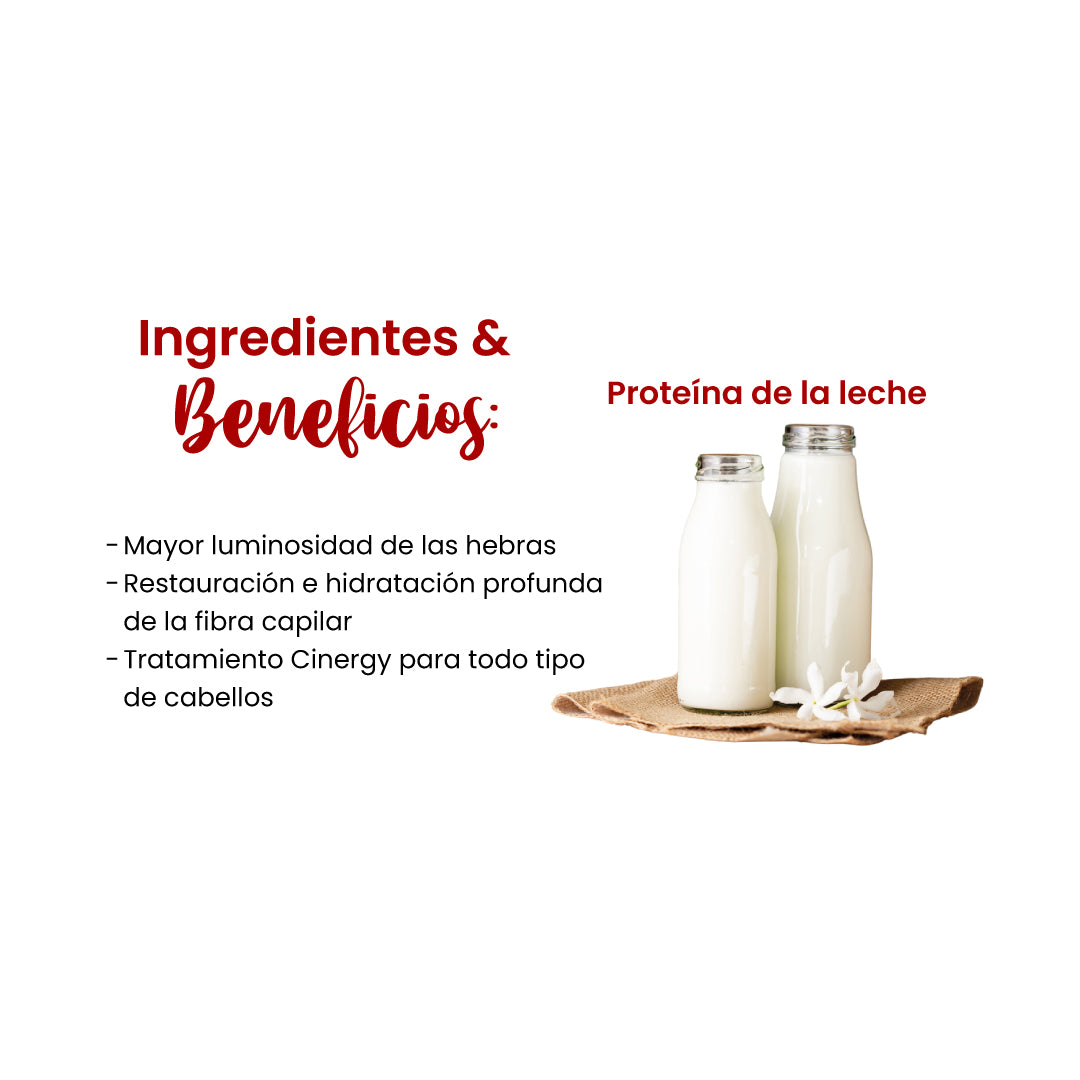 PROTEÍNA DE LECHE (REESTRUCTURACIÓN Y BRILLO) SHAMPOO & ACONDICIONADOR